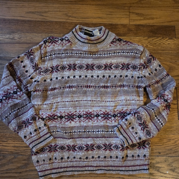 Fashion Bug Vintage Patterned Crewneck Sweater - Picture 1 of 4